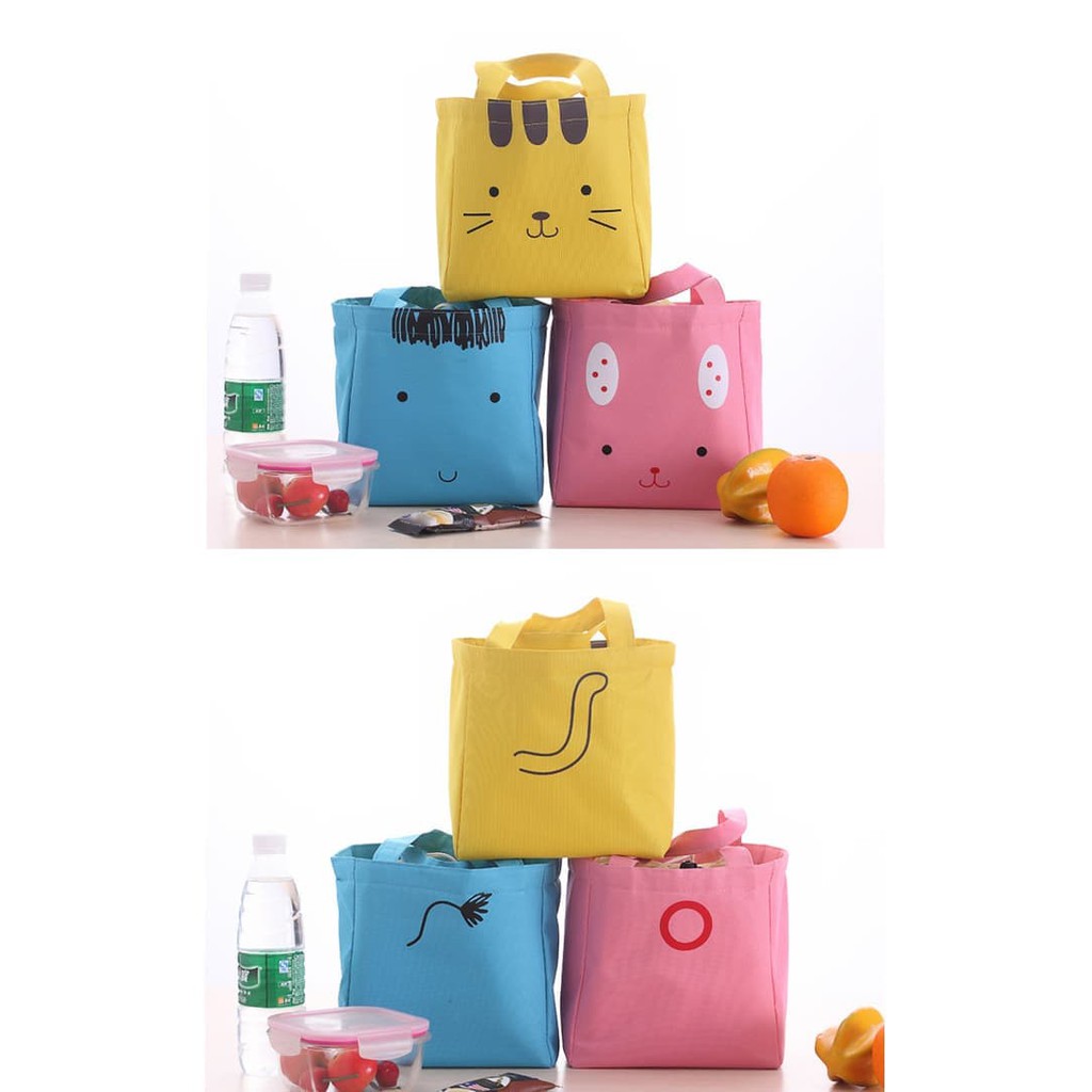 

Order Langsung tas kanvas hewan lucu / cute animal cotton canvas lunch bag BTA013 Berkualitas