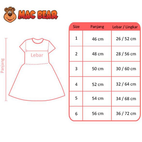 MacBee Kids Baju Anak Dress Macha Cute Motif Macan
