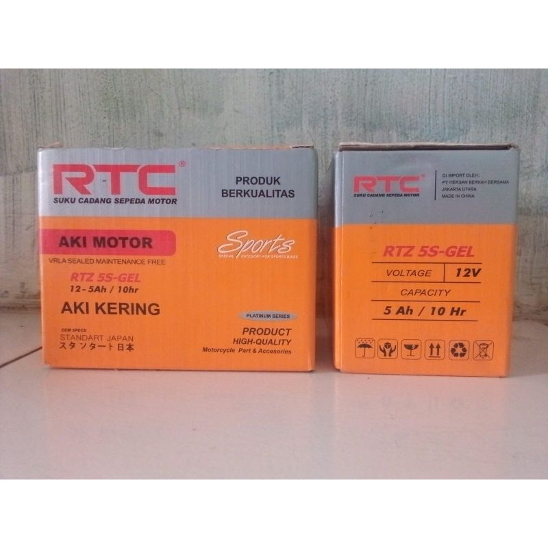 AKI RTC RTZ5S GEL 12V beat vario