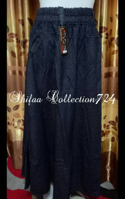 Rok Jumbo - Model Mayung Soft Jeans (BB 80-120 Kg)