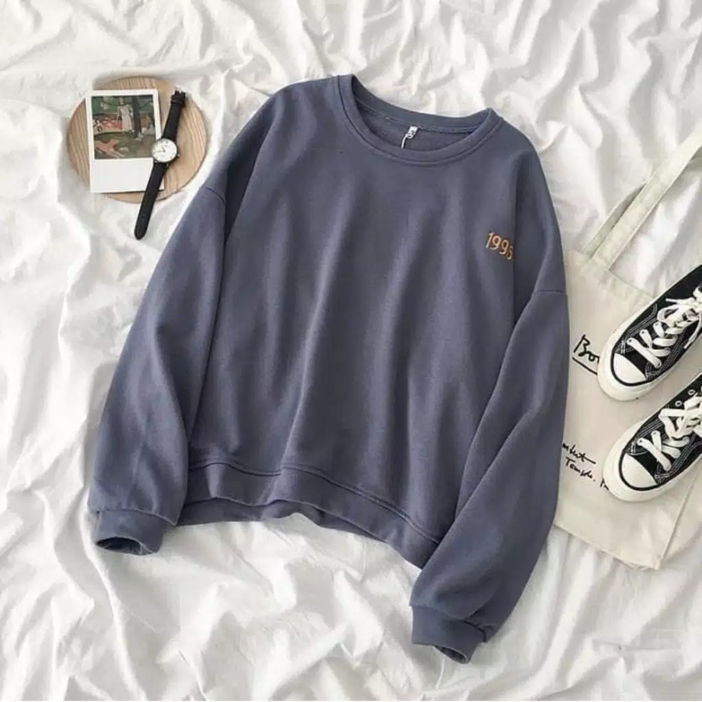 SWEATER UNISEX BORDIR 1996// ATASAN UNISEX KEREN//CREWNECK FLEECE TEBAL HALUS PREMIUM TERBARU,