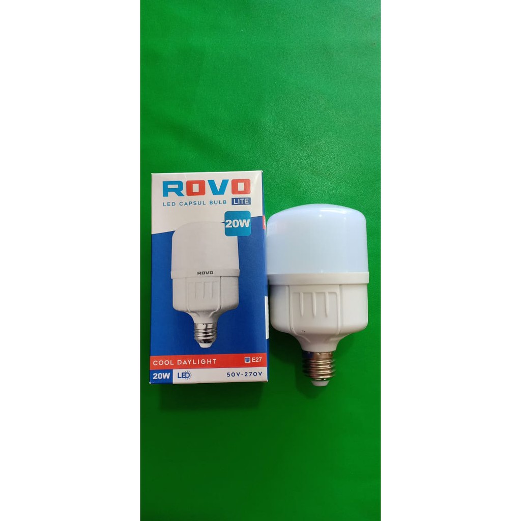 LAMPU ROVO LED BULB COOL DAYLIGHT 20 Watt