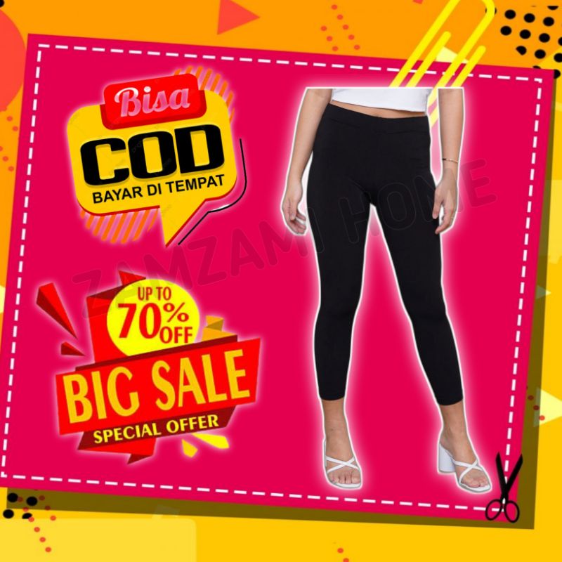 TERMURAH Legging Panjang / Celana Leging Polos Jersey Spandek / Lejing Kaos DewasaCelana legging lag