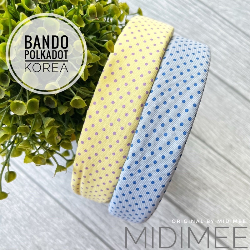 (COD)BANDO SPONS POLKADOT Bandana Headband Terbaru Seri polkadot Spons Lebar Non-Slip Wanita Import