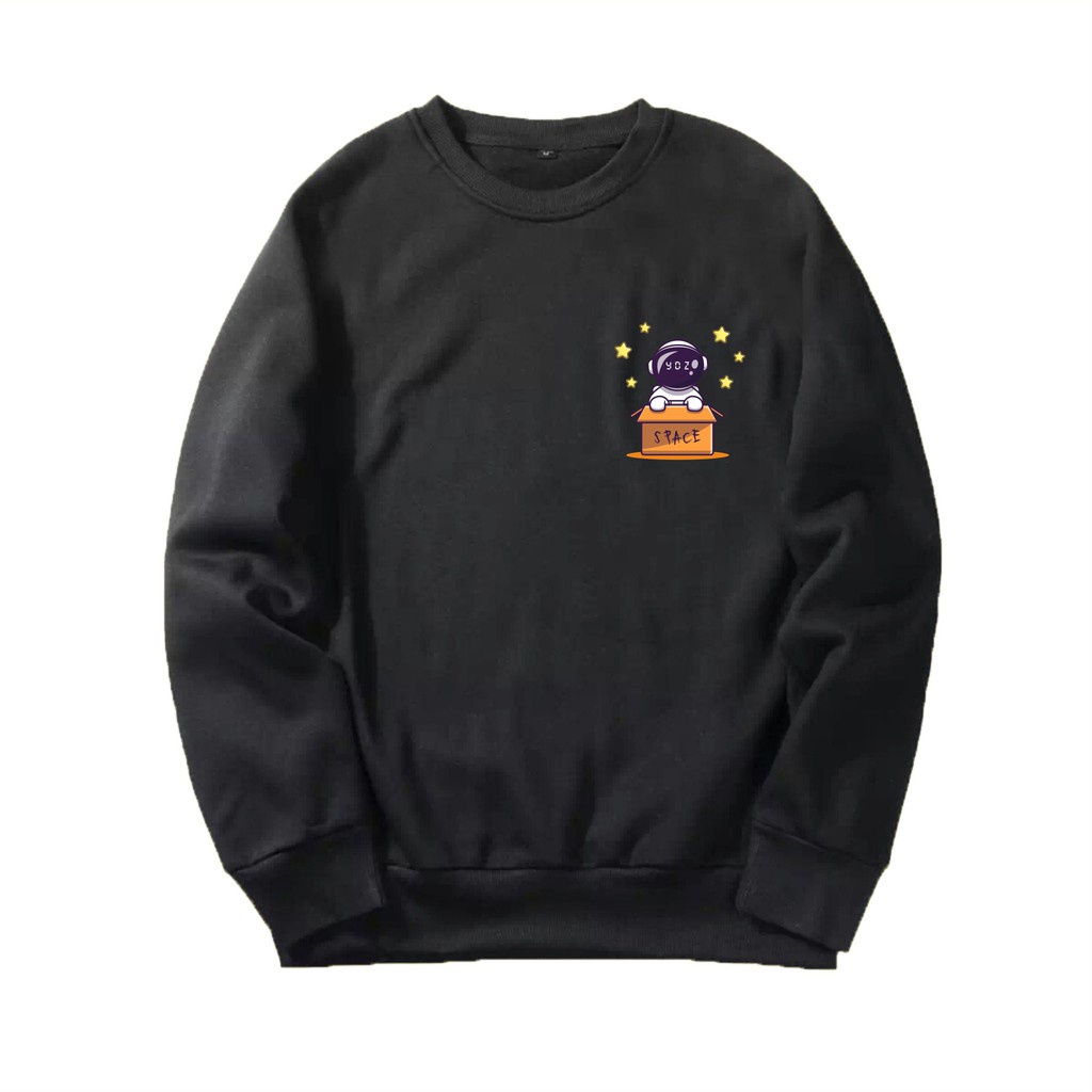 YOZ SPACE SWEATER UNISEX - CREWNECK SIZE M - XL TEBAL HALUS TERLARIS