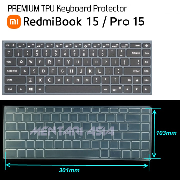 Keyboard Protector REDMI BOOK 15 - Premium TPU CLEAR
