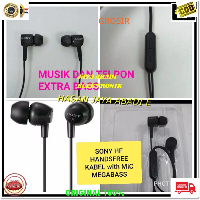 J188 SONY HEADSET HP 3.5MM HANDSFREE STEREO DOBEL BASS SUPER EARPOD HEADSET HANDSFREE HEADPHONE EARPHONE MUSIC VOKAL AUDIO SOUND EARPOD IN EAR KARET KARAOKE MEGA BAS  AUDIO SUARA SMULE KARAOKE UNIVERSAL MULTI DUAL STEREO WIRED ORIGINAL SPORT GADGET SUARA