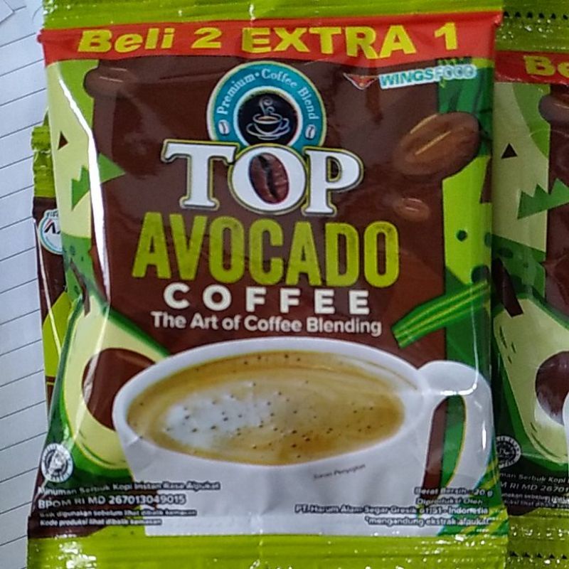 Kopi Top Avocado Coffee 1 renceng 15 sachet