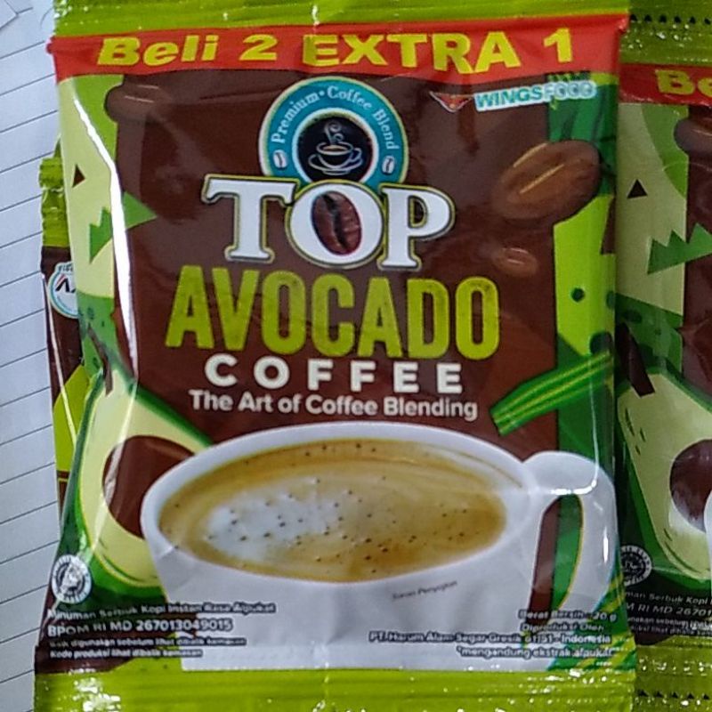 Kopi Top Avocado Coffee 1 renceng 15 sachet