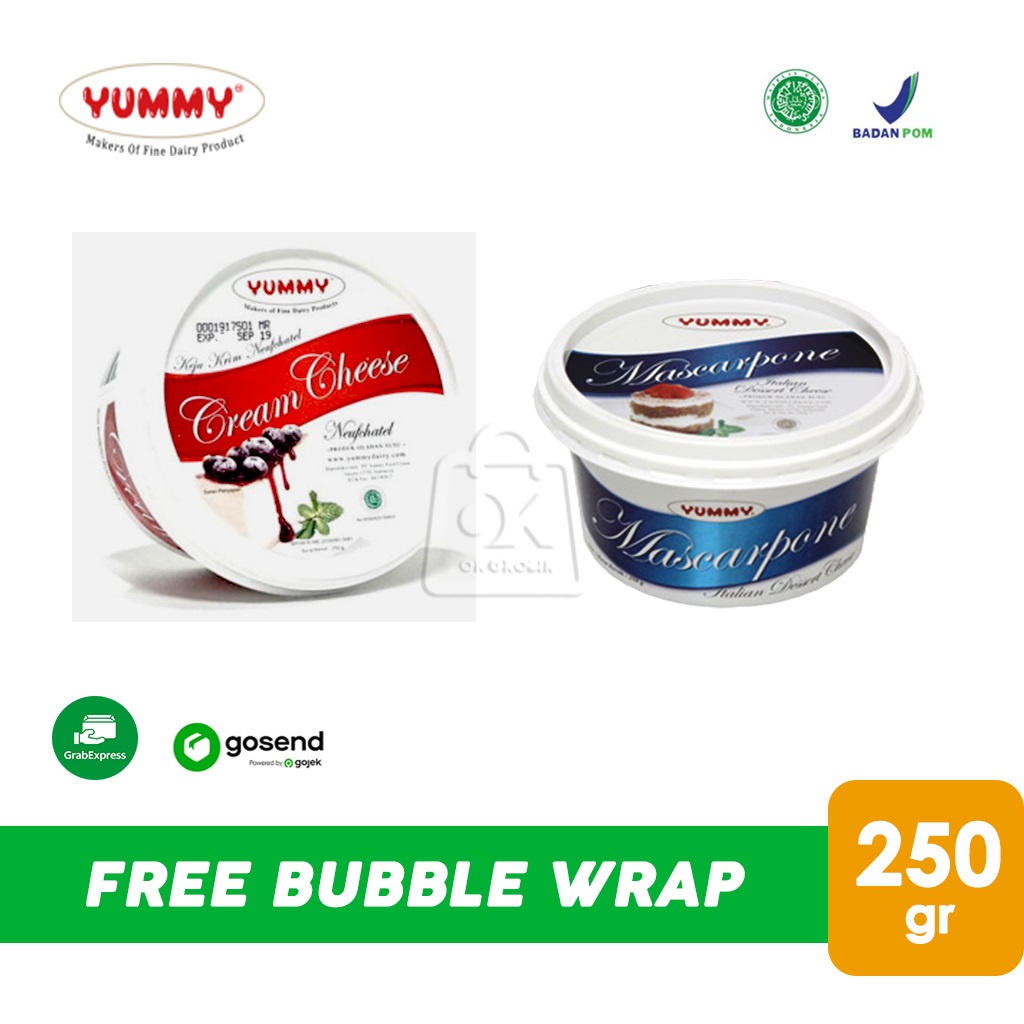 

Cream Cheese Mascarpone / Neufchatel Yummy 250gr (KHUSUS INSTANT)