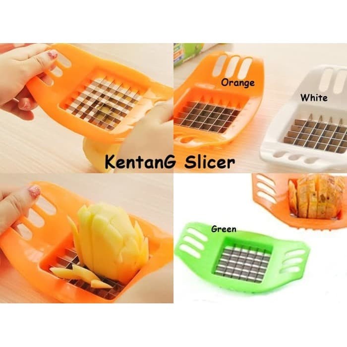 Potato Cutter / Slicer Chopper French Fries / Pemotong Kentang Pisau Warna Murah Banget