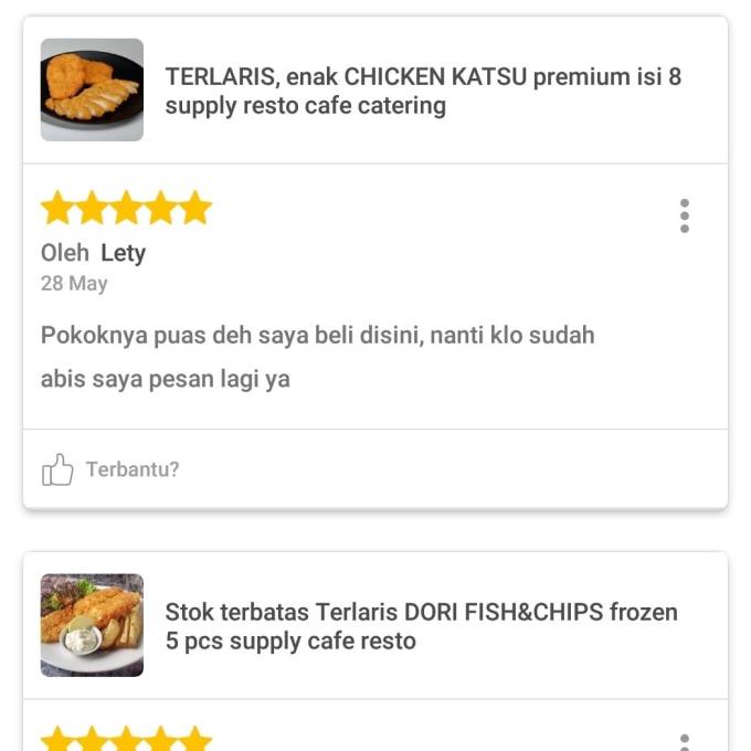 

MAKANAN BEKU / TERLARIS, ENAK CHICKEN KATSU PREMIUM ISI 13 SUPPLY RESTO CAFE CATERING NON COD