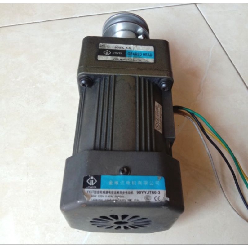 AC MOTOR GEARBOK JWD 220V 60W RATIO 1 : 7.5