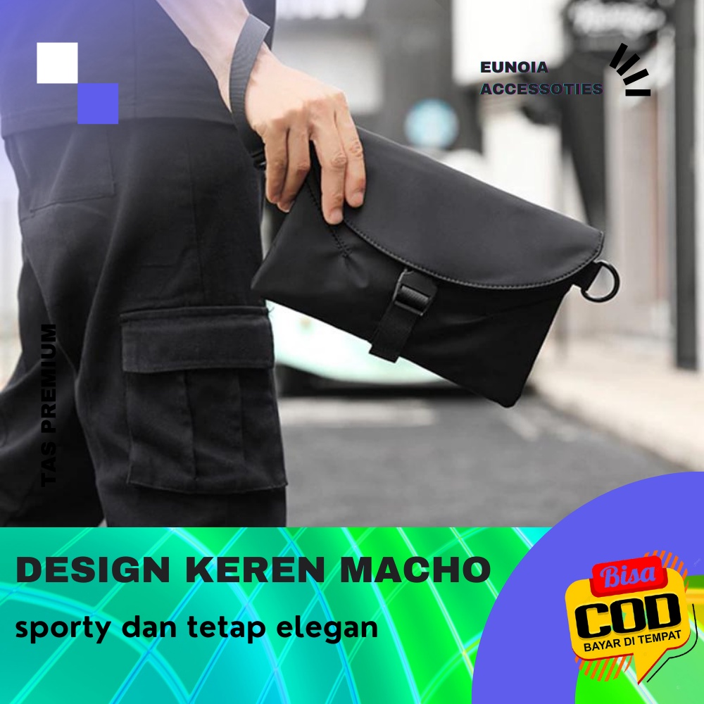 Tas Waistbag Pinggang Shoulderbag Selempang Slempang Bahu Import Pria Wanita Cowok  Cewek Cowo Remaj