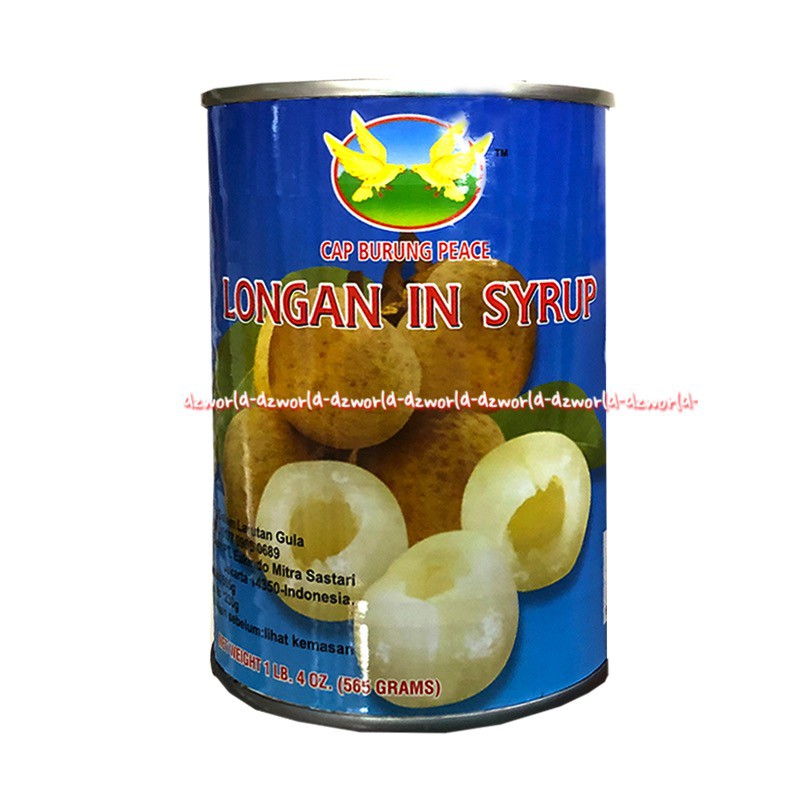 Cap Burung Peace Longan in Syrup 565gr Minuman Lengkeng Kaleng Sirup Siap Saji