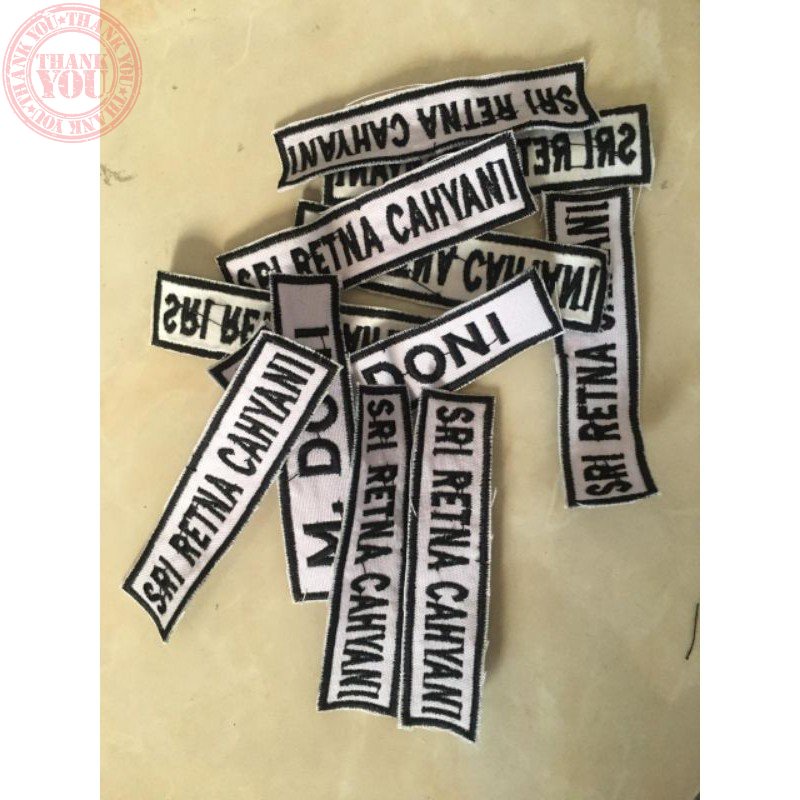 Bordir Nama Dada Terbaru Nama dada Sekolah