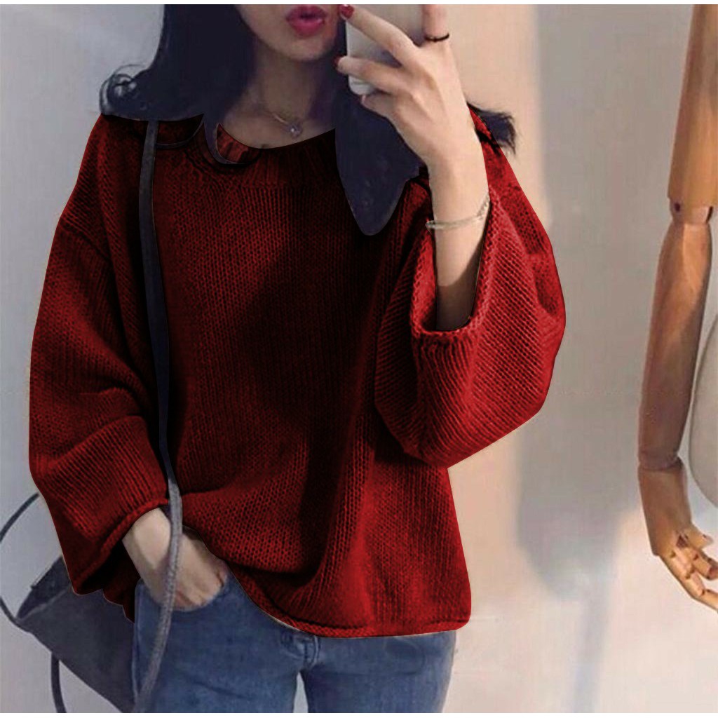 ZRS [COD] + [GRATIS ONGKIR] Sweater Rajut Zero / Sweater Wanita / Atasan Wanita/ Atasan Wanita Rajut