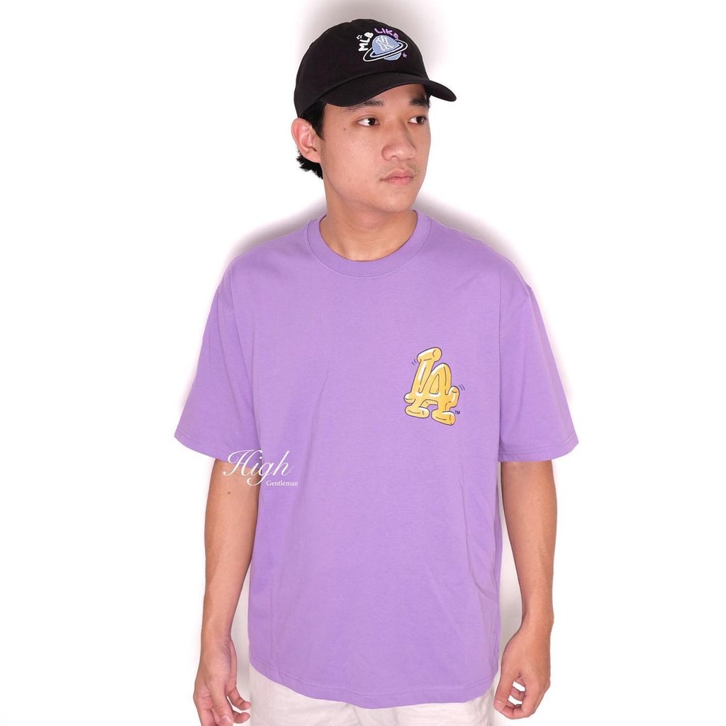 MLB Like LA Back Logo Overfit Tee - Violet