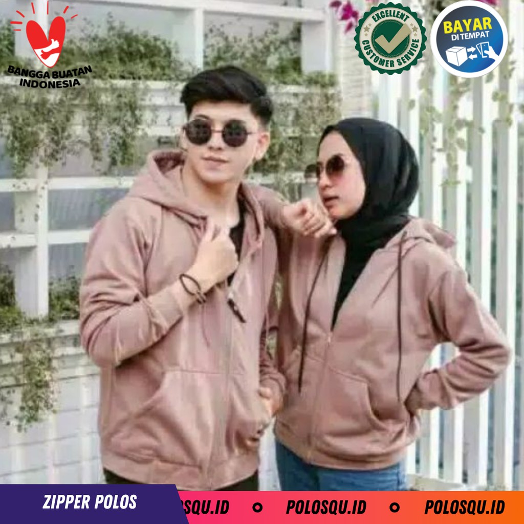 HOODIETRENDING JAKET HOODIE ZIPPER POLOS SIZE M-XXL UNISEX (PRIA/WANITA) polosqu.id