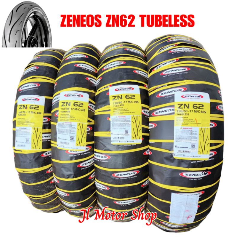 BAN ZENEOS ZN62 140/60 150/60 160/60 RING 17 - BAN TUBELESS ZENEOS ZN 62 140 60 150 60 160 60 RING 17