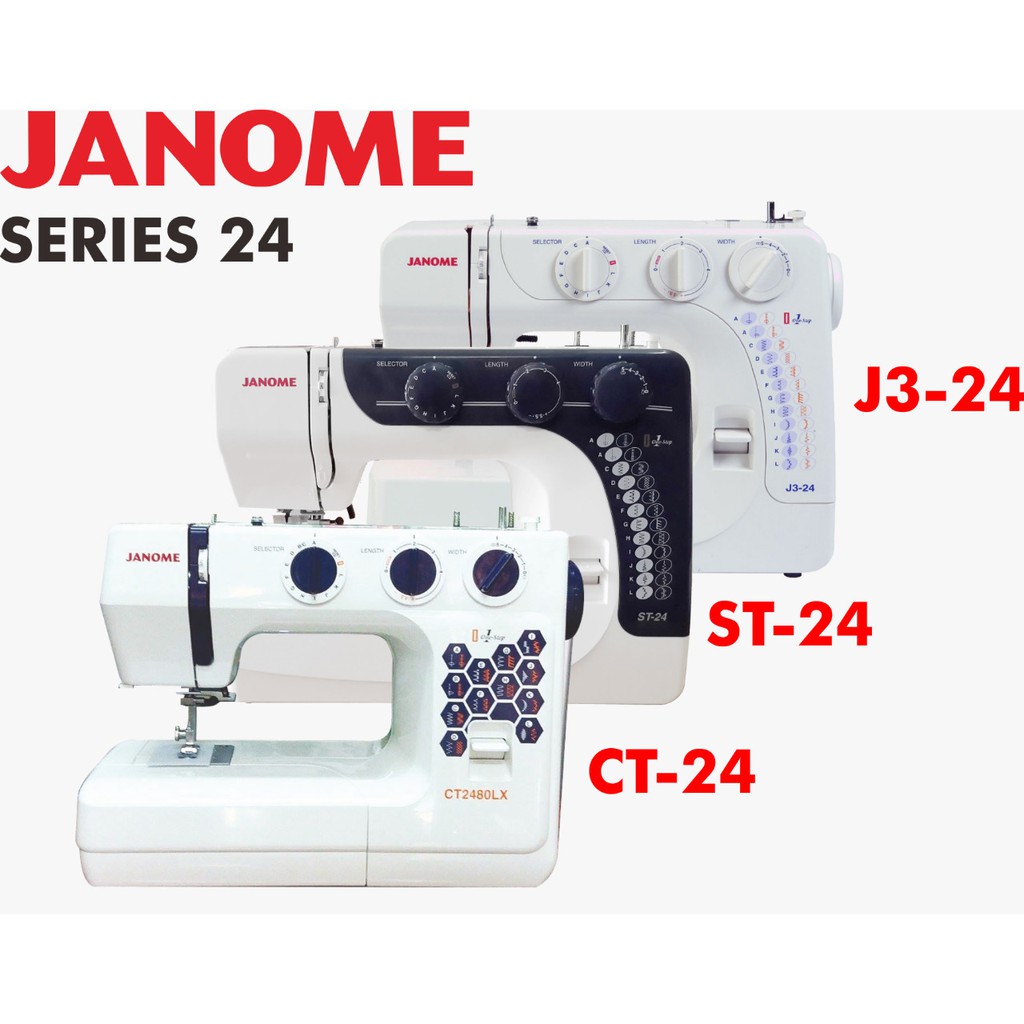 Janome series 24 (st-24 ct2480lx J3-24) mesin jahit portable kwalitas heavy duty