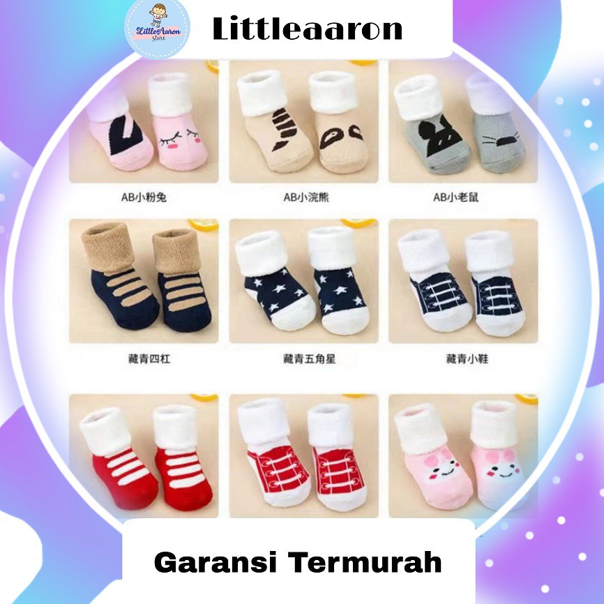 LittleAaron MY SCHOOLERS Kaos Kaki Bayi Anak Laki Laki Perempuan Import Berkualitas newborn - 24 Bulan