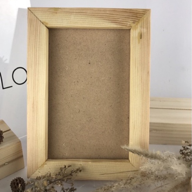 Pigura Bingkai Frame 10R Kayu Natural tanpa kaca