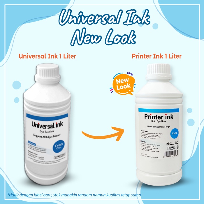 Tinta Epson 1 Liter Refill Dye Base Printer L120 L360 L565 L1110 L3110 L3150 L4150 L4160 L5190 L6170