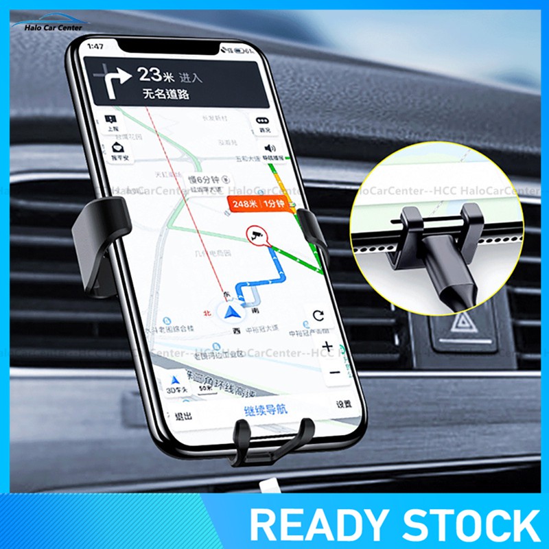 [Ready Stock]Universal Car Phone Holder For Phone In Car Air Vent Mount Stand Smartphone Gravity Bracket