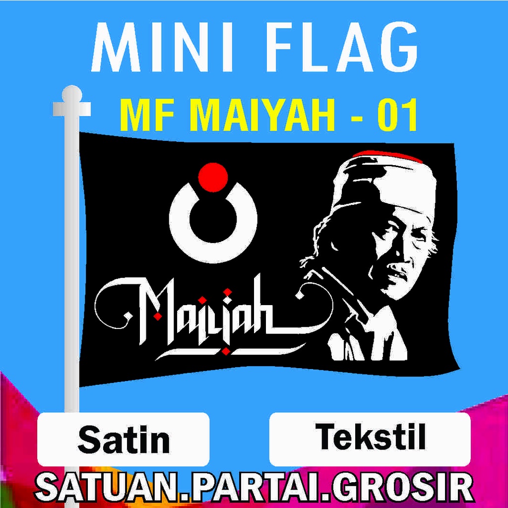 Jual Cetak Mini Flag Design MAIYAH / Cetak Bendera Design MAIYAH / Mini ...