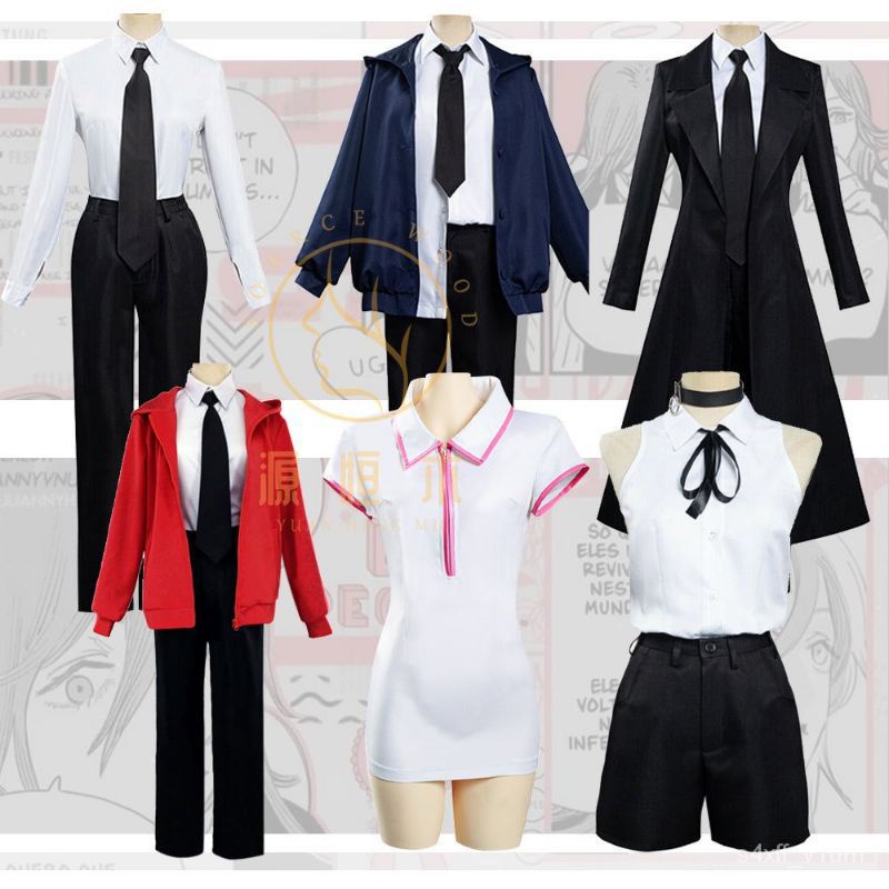 Chainsaw man Makima, Power, Reze Cosplay Costume Coat Anime Female