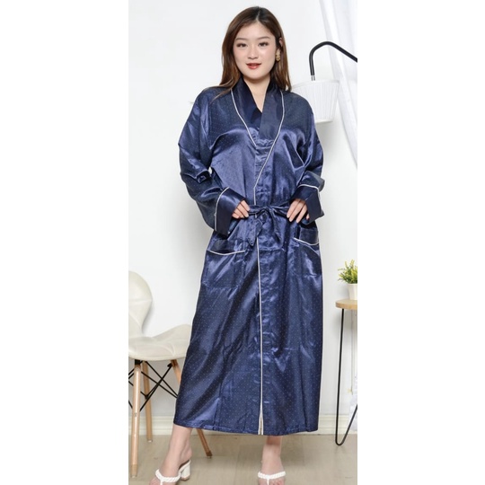 baju tidur kimono inner bahan trikot renda import