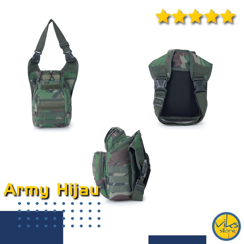 Tas Selempang Army Pria Cowok Sling Bag Bahu Casual Multifungsi Size Besar Lokal Premium