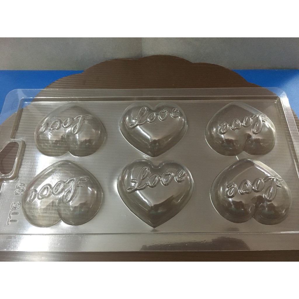Cetakan Coklat Mika Hati (Love) 6