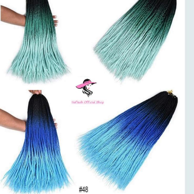 LANGSUNG KIRIM.. Rambut Sambung Afrika Kepang Mix 2 Warna / Rambut Palsu