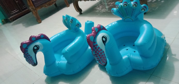 Kursi Sofa Angin Karakter Burung Merak Bahan Pvc Baby Chair Bisa Tiup/pompa Best Quality
