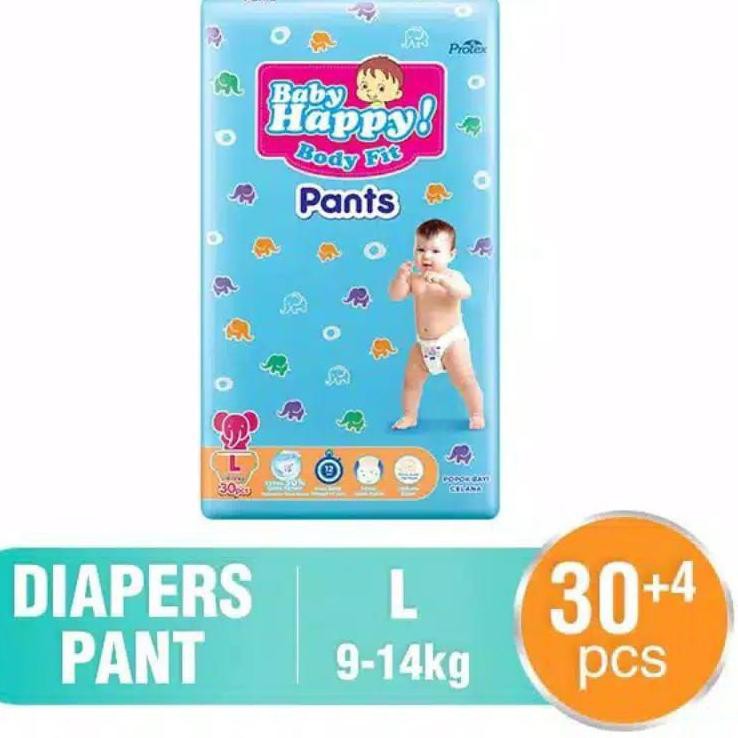 [VIP] PAMPERS BABY HAPPY PANTS L30+4 / BABY HAPPY PANTS L GROSIR MURAH .