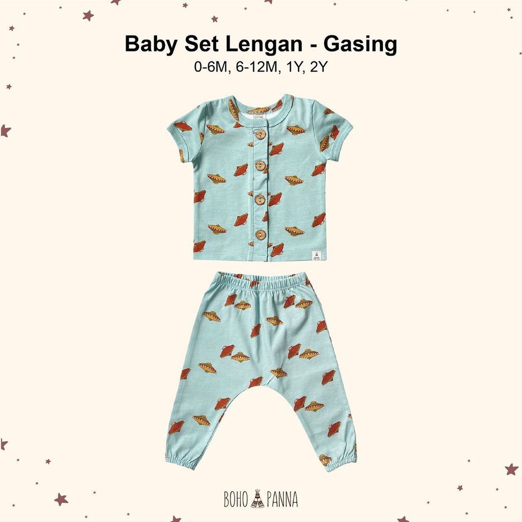 BOHOPANNA BABY SET LENGAN PRINT / SETELAN BAYI