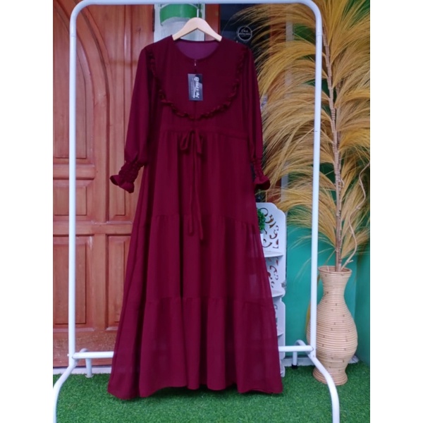 gamis susun ceruty armany full furing