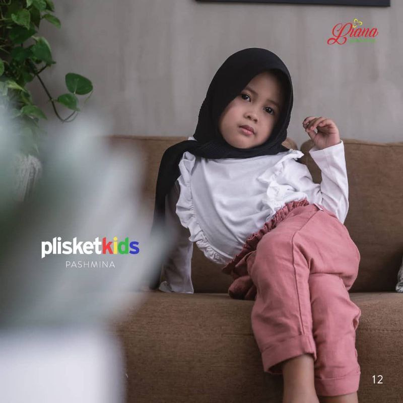 HIJAB PLISKET ANAK/PASHMINA PLISKET ANAK 150X45CM