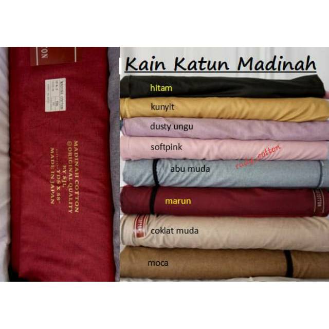 BEST SELLER Kain Cotton madinah 58 kain katun madinah 