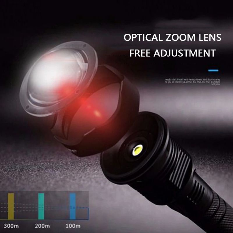 Senter LED XHP90.2 ORIGINAL 90.000 LUMENS Rechargeable ZOOM 1000 METERS WATERPROOF