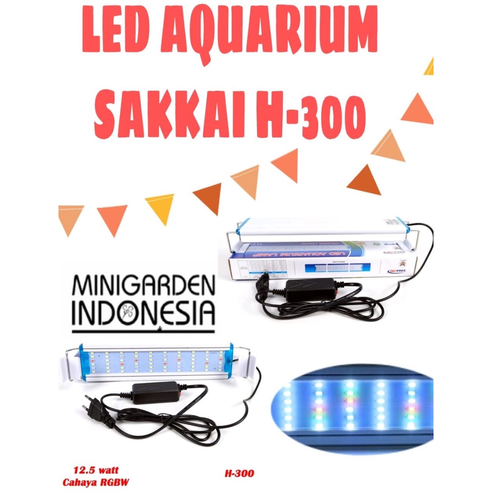 SAKKAI PRO H-300 12.5W 30CM LAMPU LED AQUARIUM TOP AQUASCAPE GANTUNG