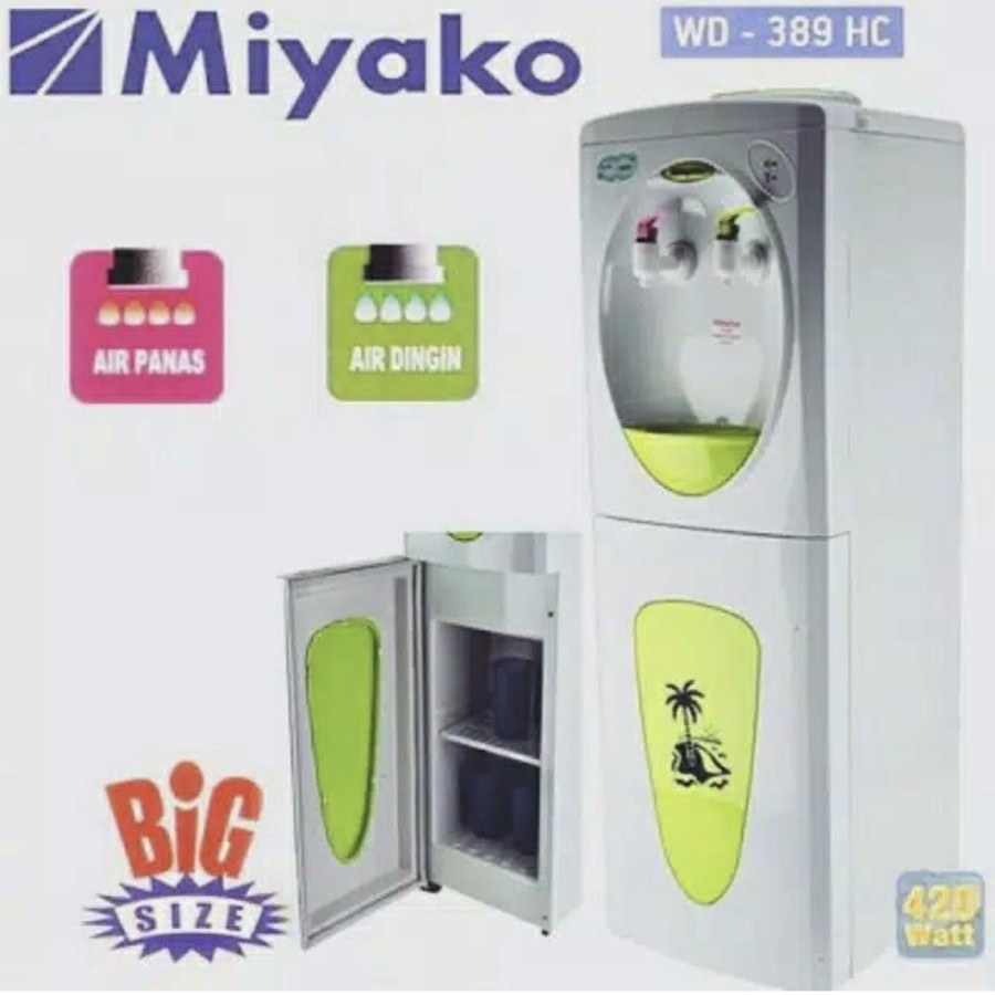 DISPENSER AIR GALON MIYAKO WD389HC WD-389HC DISPENSER STANDING HOT &amp; COOL