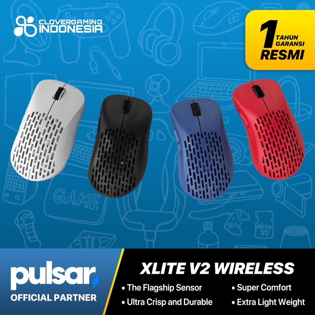 Pulsar Xlite V2 Wireless - Ultra-lightweight Ergonomic Gaming Mouse