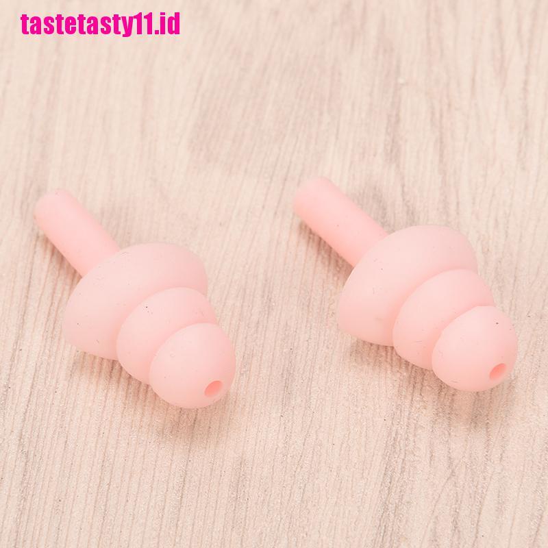 1 Pasang Ear Plugs Bahan Silikon Anti Bising Untuk Mendengkur