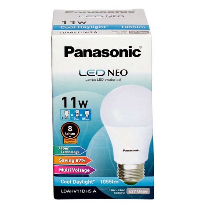 LED BULB PANASONIC 11W / 11WATT PUTIH / COOLDAYLIGHT / 6500K E27