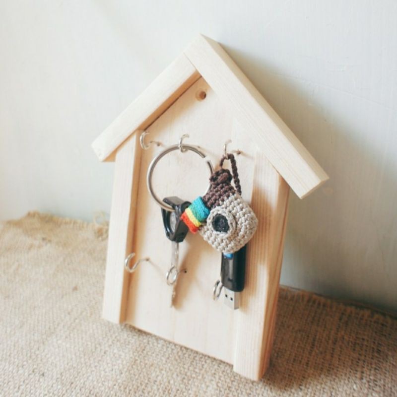 Gantungan Kunci wooden key holder kunci motor mobil kunci rumah