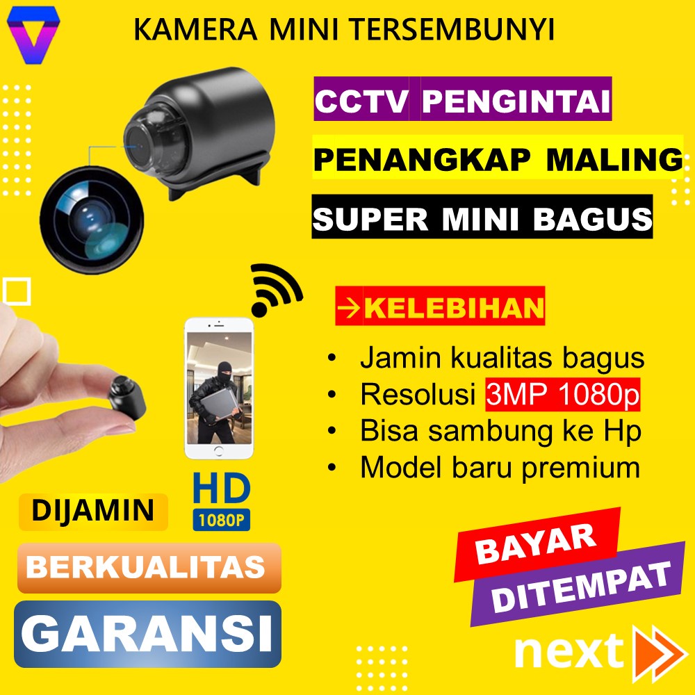 【Original-Impor】5mp Ip Camera Cctv Mini Tersembunyi Tanpa Kabel Indoor Spy Camera Mini Wifi Wireless Camera Cctv Wifi Mini Hd 1944p Spy Cam Infrared Kamera Pengintai Mini Hidden Camera Cctv Kecil Tersembunyi Spycam Bisa Sambung Hp Mata Mata intai JS35