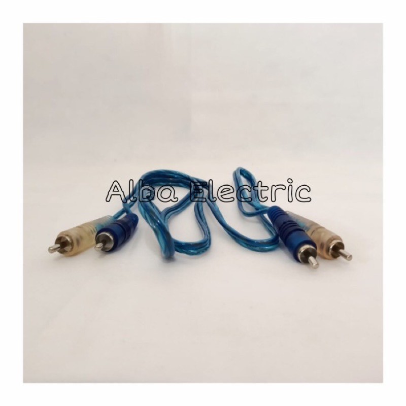 Jack Audio Kabel 2 ke 2 RCA 3.5MM 2 Male to 2 Male Transparant AUX Jek audio 2 ke 2 Cowo